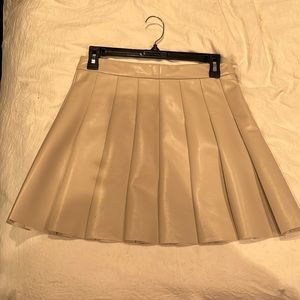 Leather pleated skirt- Aritzia